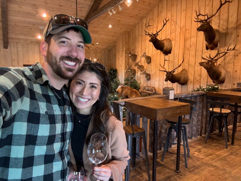 Our favorite winery in Fredericksburg, TX🍷💖  This was THE  DAY of The Proposal while we were on a winery tour Lukas booked.  I had no idea of what was going to happen later on this night that I kept on drinking wine to the point Lukas had to warn me "Please don't get sick today..." 😂😳❣️
