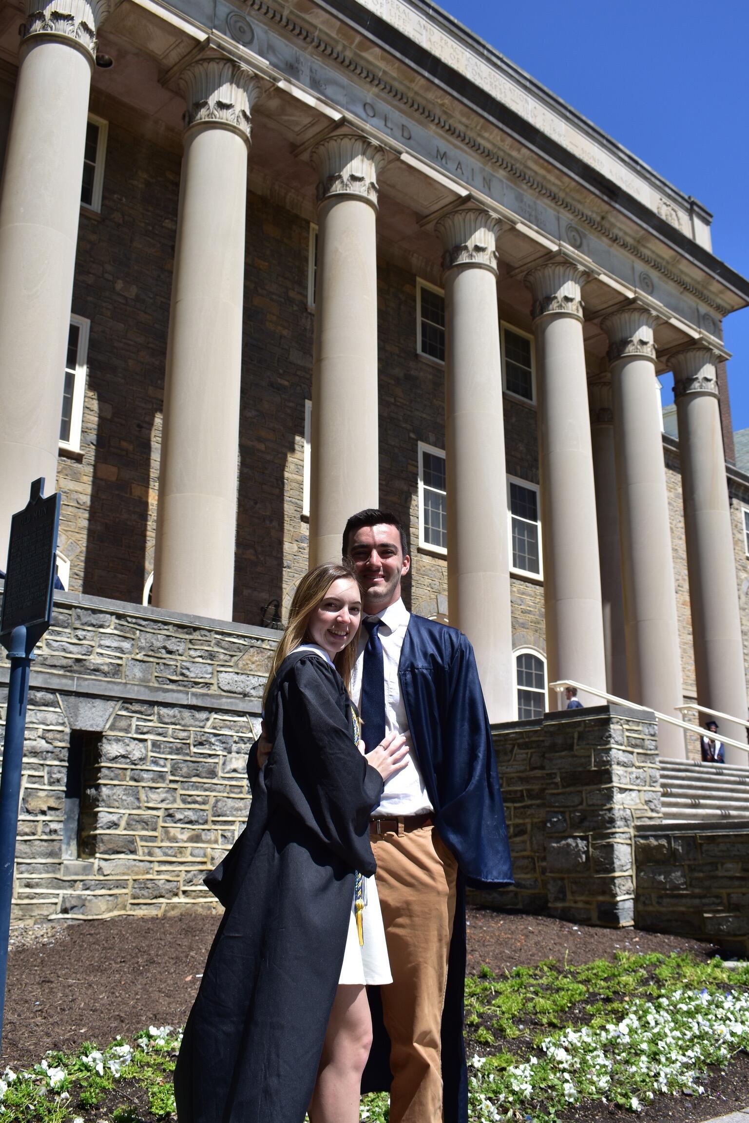 Julia and Wes both graduate college. Julia graduates summa cum laude with a double major in Neuroscience and Psychology. Wes graduates with a degree in Cybersecurity. 