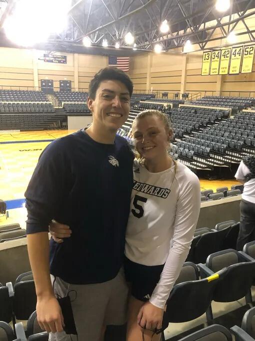 Post volleyball game, go Toppers!