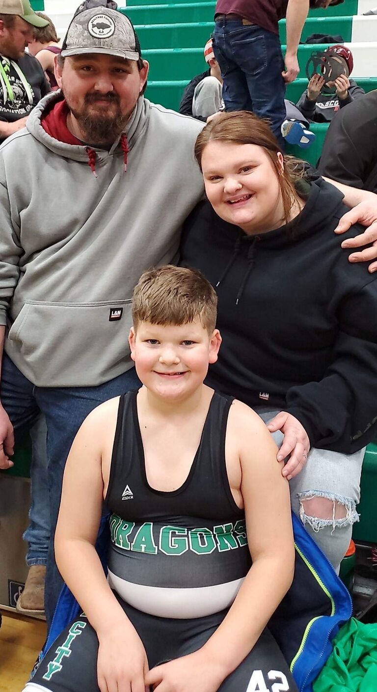 We watched my nephew at his first Wrestling tournament! 