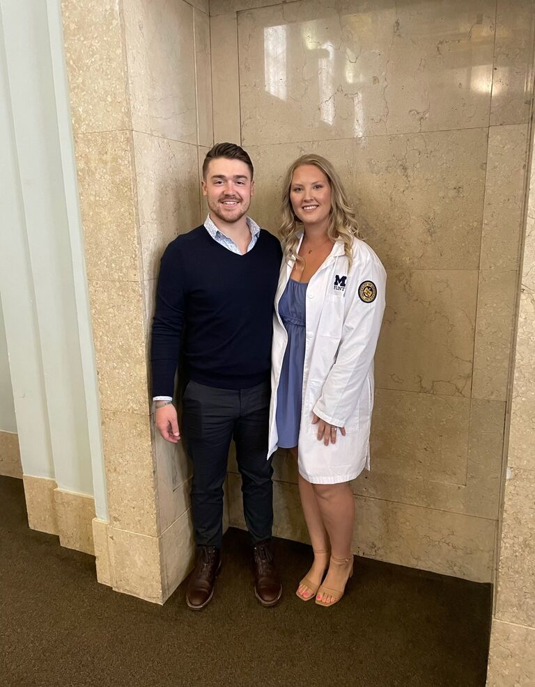 Jess graduated nursing school and accepted a job at the University of Michigan!