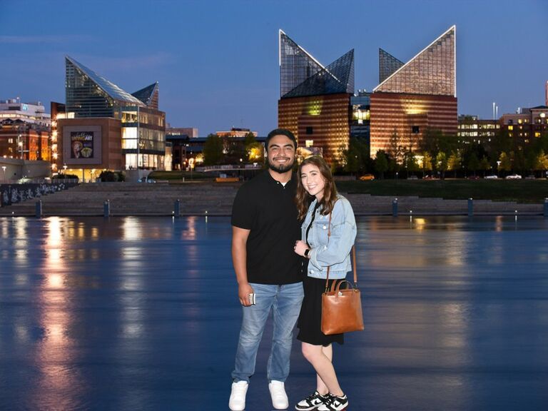 We met up in Chattanooga and went to the Tennessee Aquarium, she wanted to celebrate my birthday, because we wouldn't be able to see each other on my birthday. She gifted me the shoes I'm wearing and a new wallet!! - Groom
