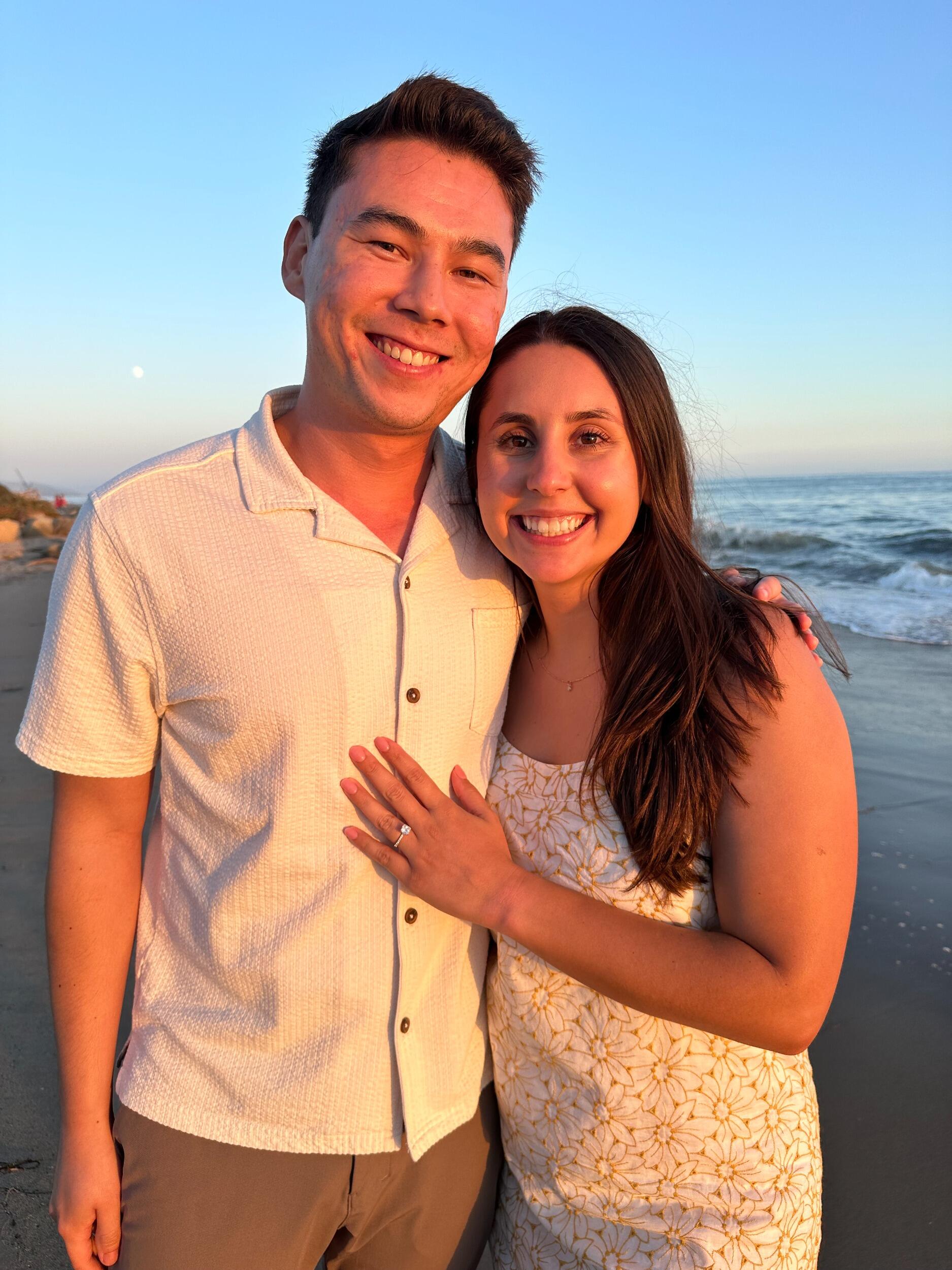 We celebrated our engagement with our families and took lots and lots of pictures on the beach