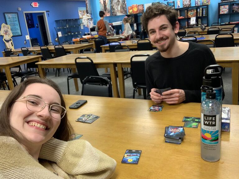 Playing games together at Game Kastle to keep our spirits up and our hearts close during the stressful times of university life.