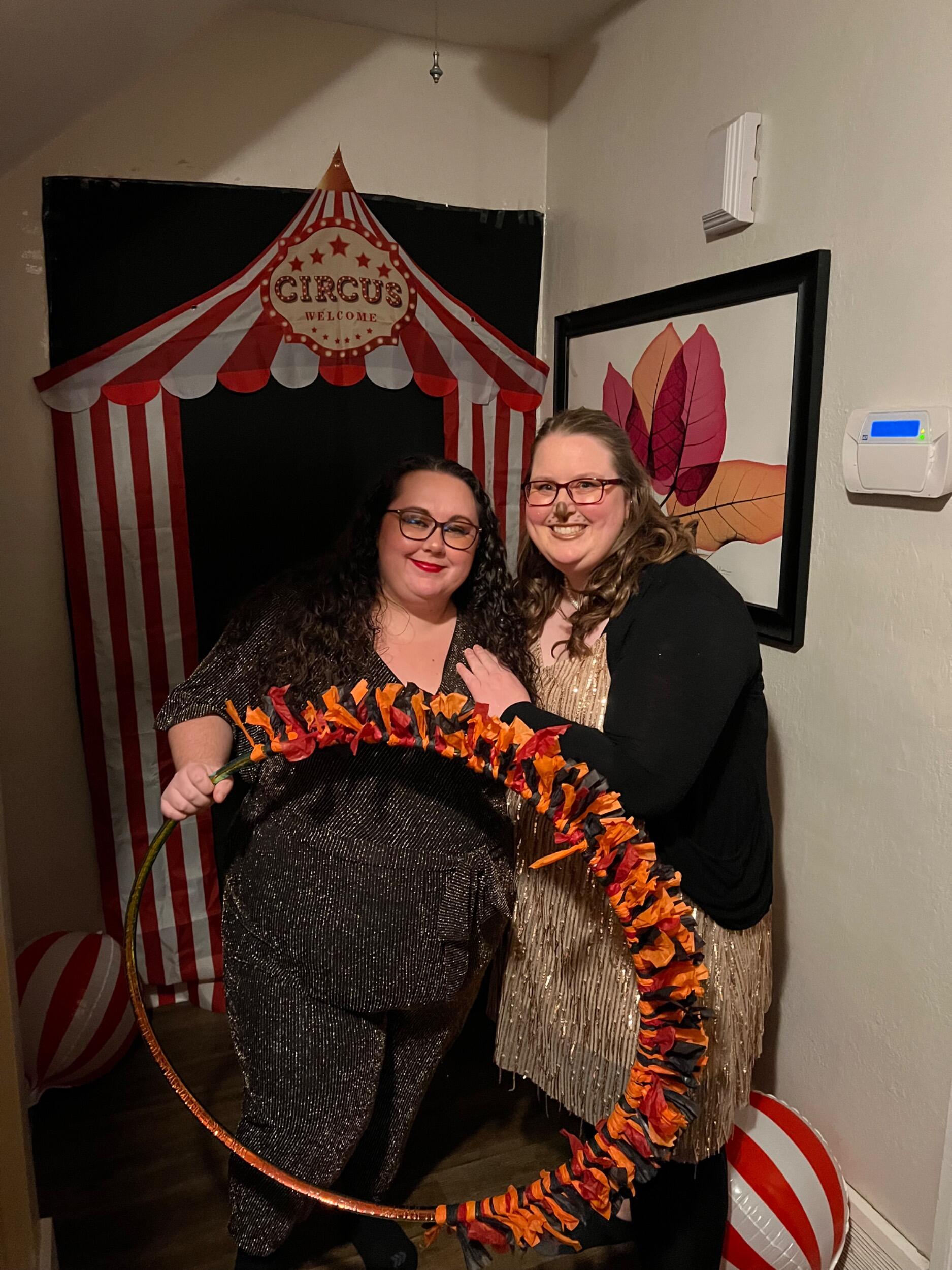 New Year’s Eve was carnival themed where Alex was the lion and Em the lion tamer 