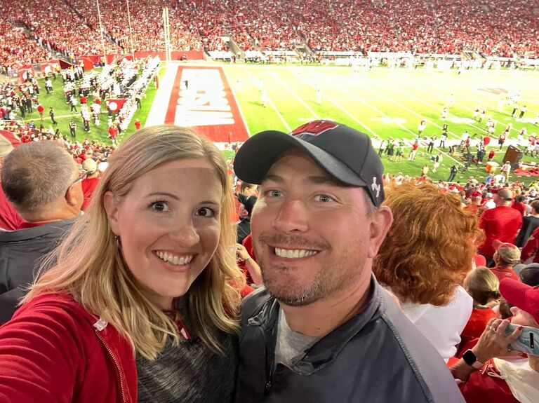 Our first Badger football game together