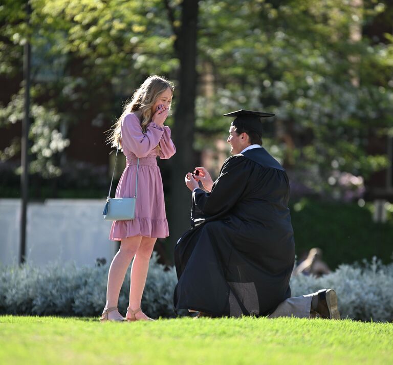 THE YES DAY!! Caleb had this day planned for months. He tried to play it off that I was going to take his graduation photos but instead, he proposed to me in front of Tech Tower. He thought he kept this day a surprise, but he's a bad lier and I'm really good at figuring things out. 