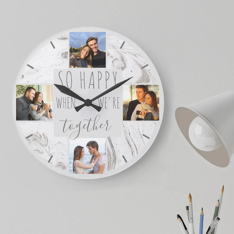 personalized photo clock for your partner on their special day