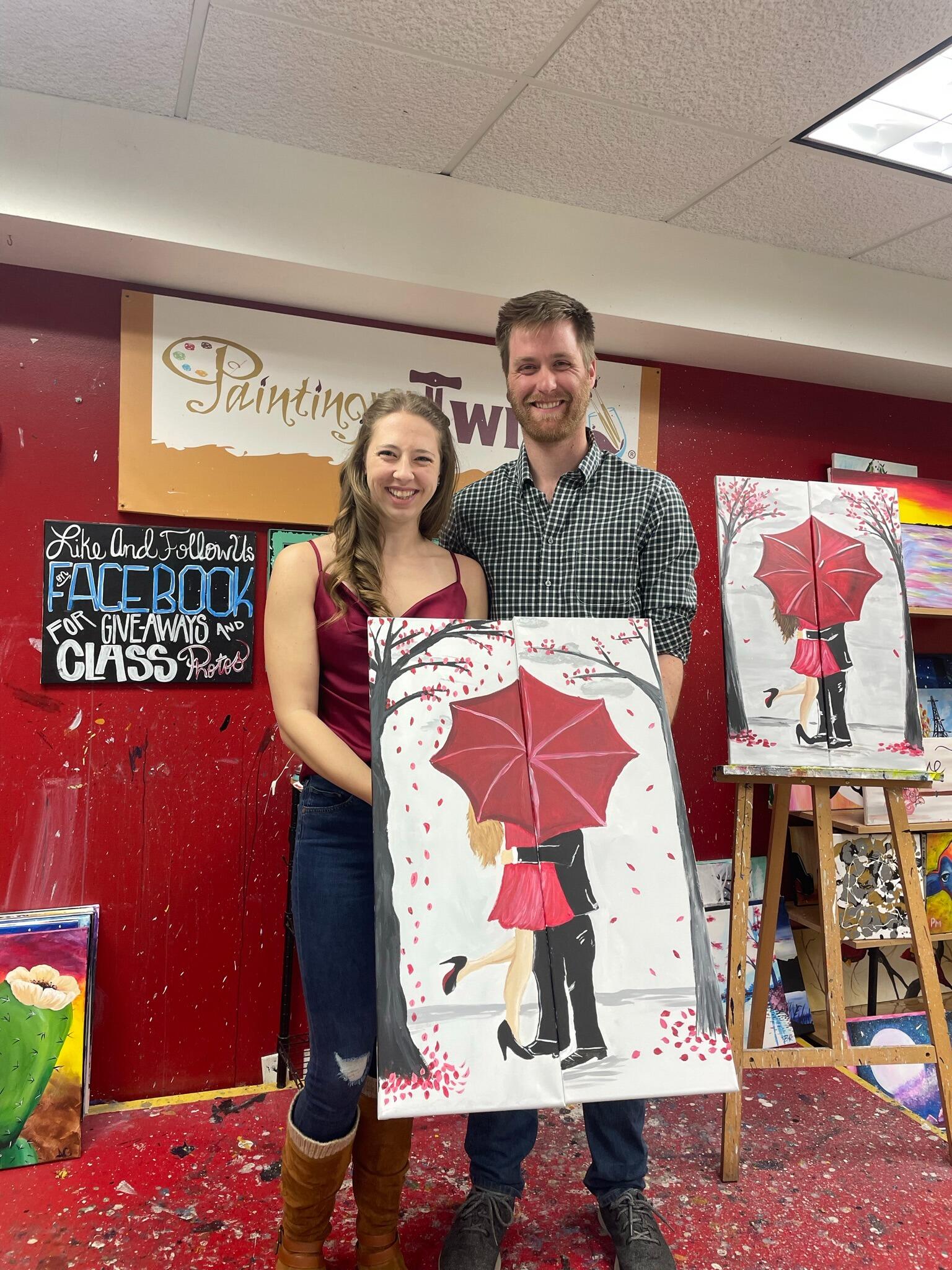 Valentine's Day date at Painting with a Twist
