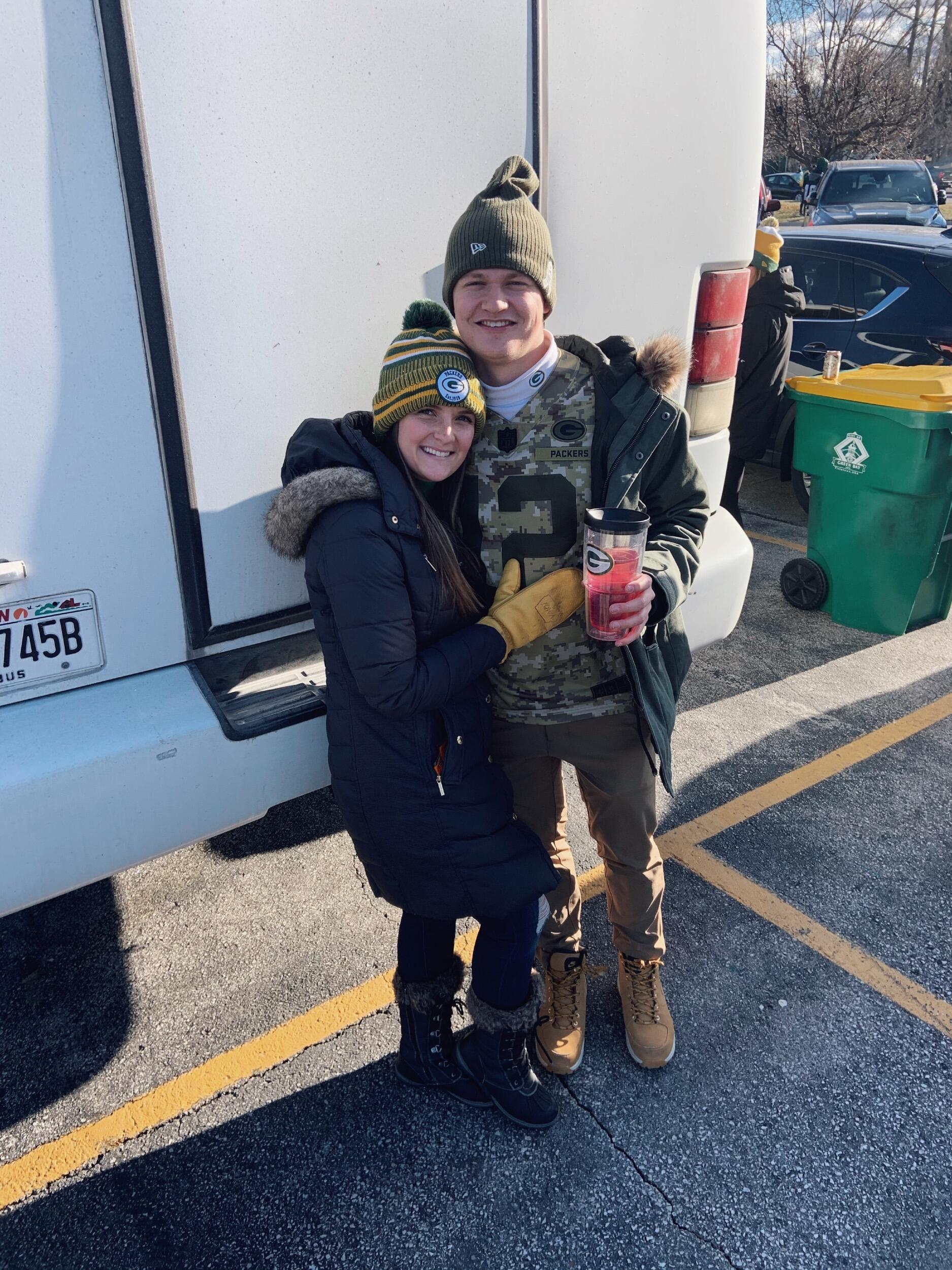 Our first Packers game together. Also known as Davids first attempt at converting me into a Packers fan - unsuccessful. 