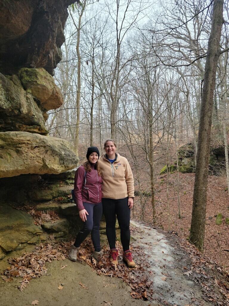 During Covid we really got into hiking to get out of the house. Here we are at Turkey Run State Park on a very icy trail.