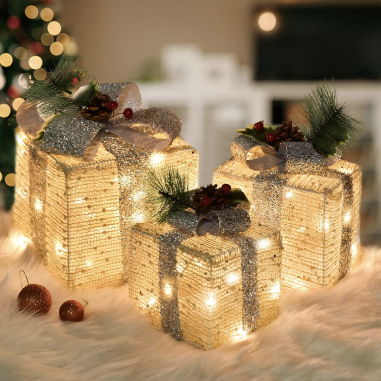 Christmas Lighted Gift Boxes for christmas engagement party