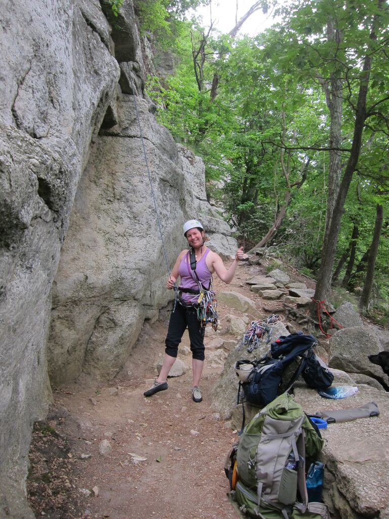 Kyra's first trad lead!