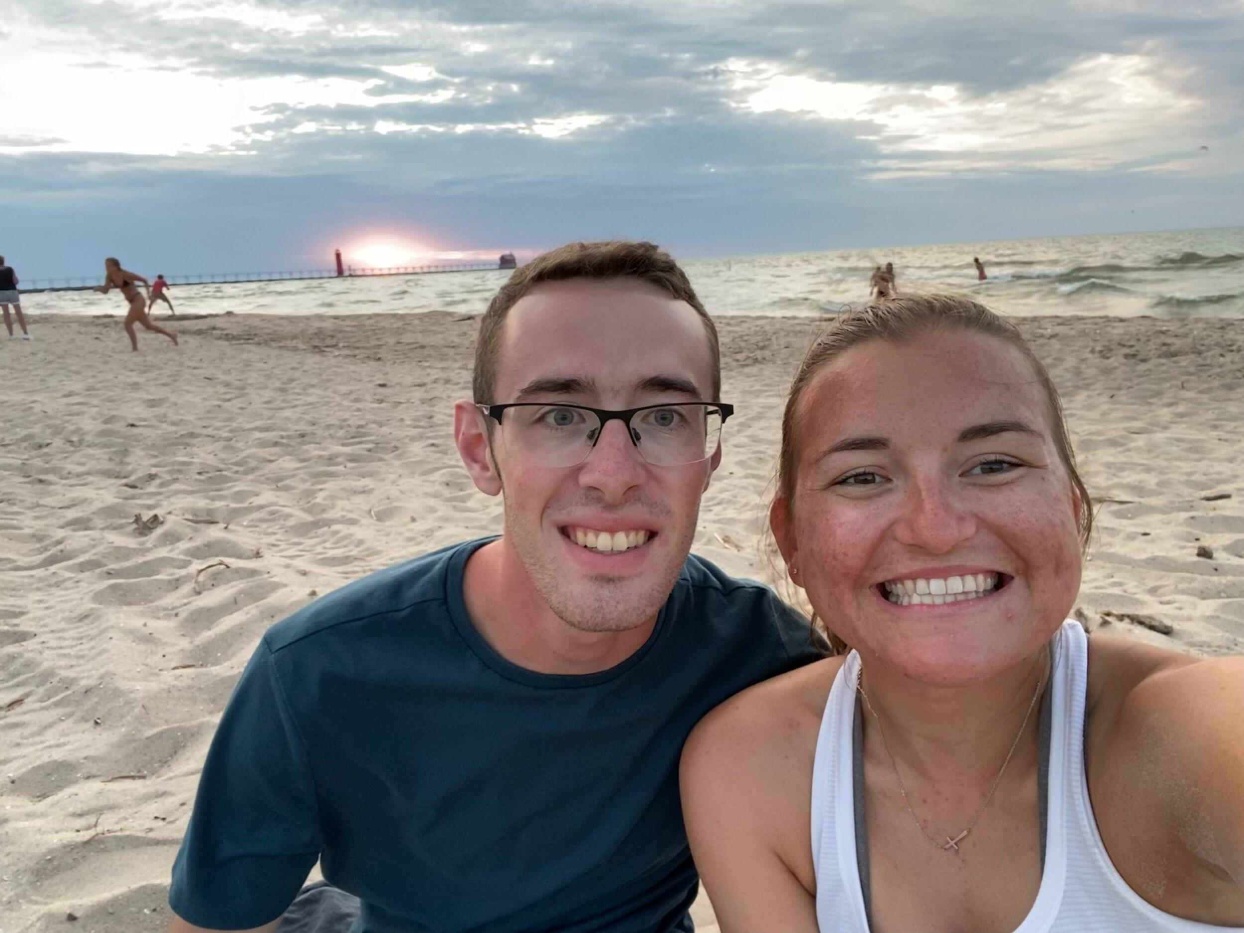 First photo together as boyfriend and girlfriend! 
