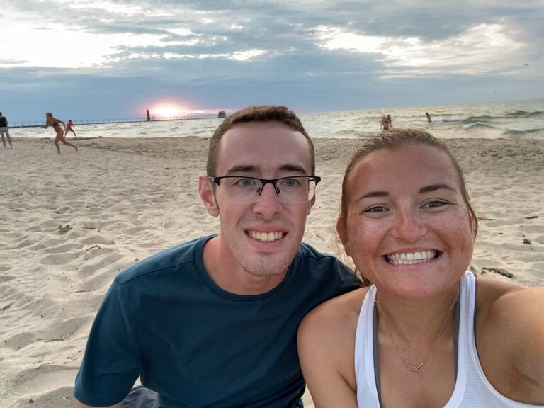 First photo together as boyfriend and girlfriend!