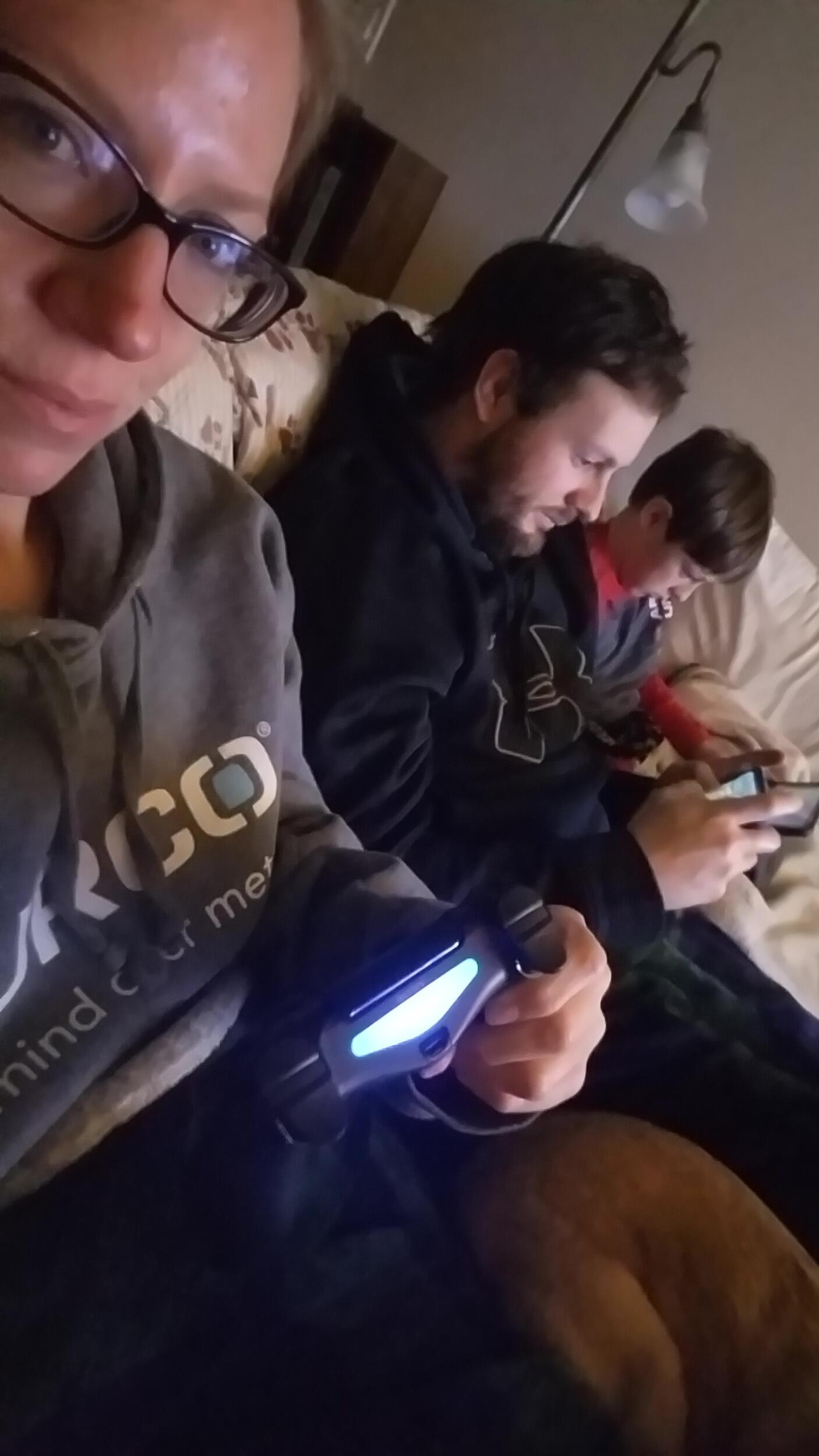 Family of gamers.
