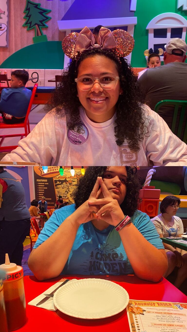 We celebrated our new engagement with a night at Hollywood Studios after hours and dinner at a cute Toy Story themed restaurant.