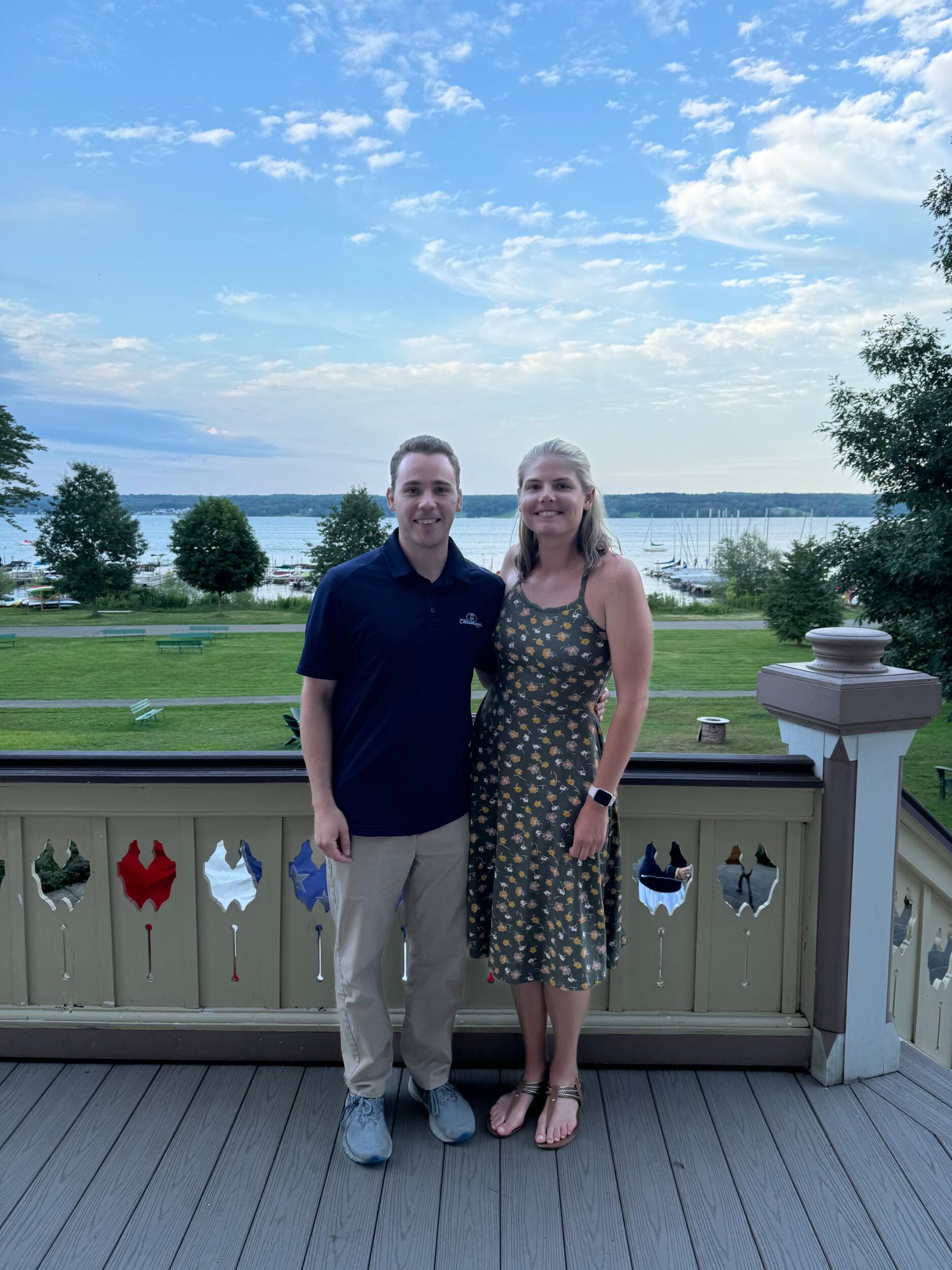 Dinner at the Athenaeum Hotel in Chautauqua, NY right before engagement festivities 🥰