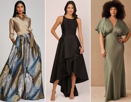 Three modern mother-of-the bride dress options