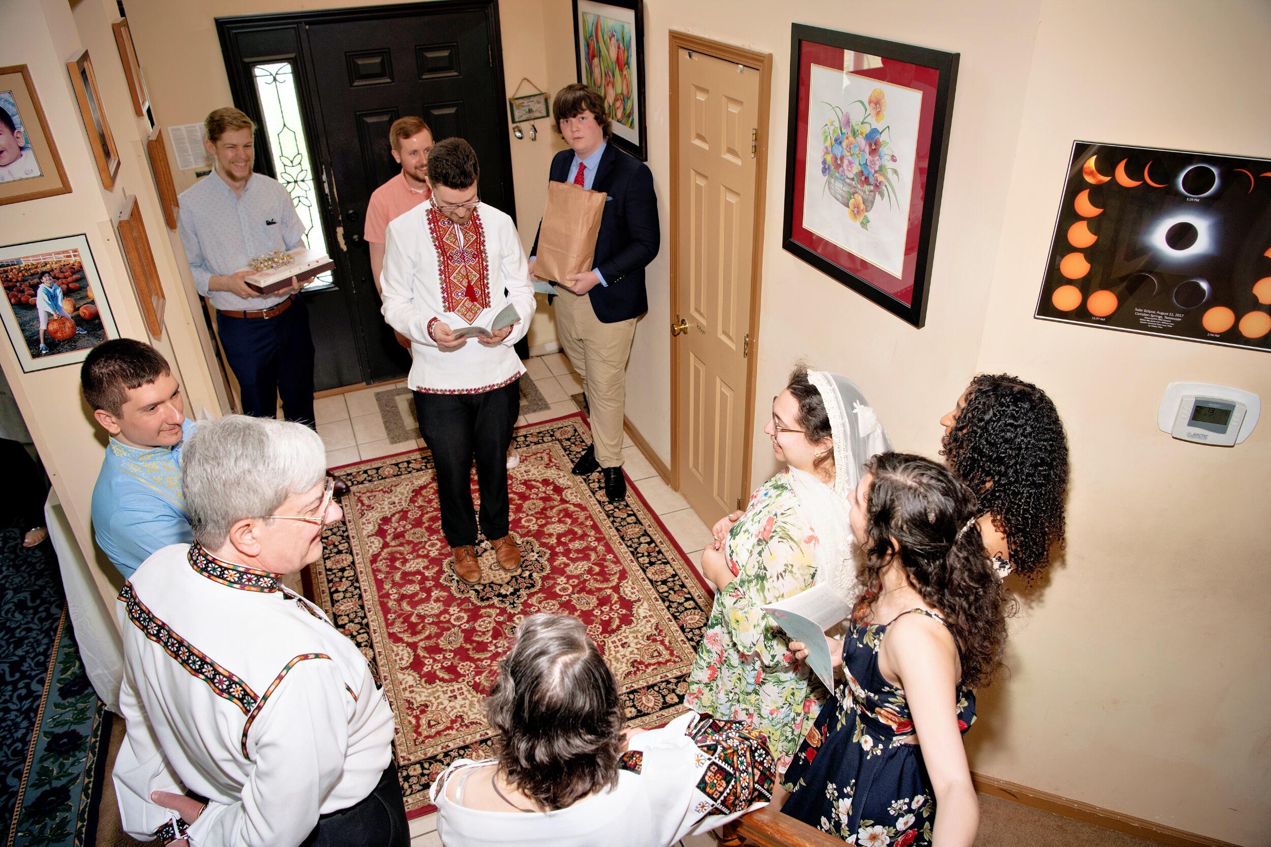 Christina's family then took turns explaining to Arthur how special Christina is and the hole that would be left in the family when she leaves with him. 
Arthur explained that he understands what Christina's family would be losing in her leaving and he gave them his commitment to honor and cherish her just as her family has done so up to this point
