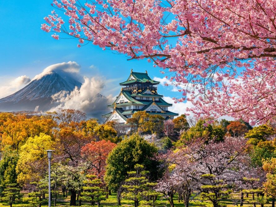 View of  Osaka Castle Park, Osaka Japan