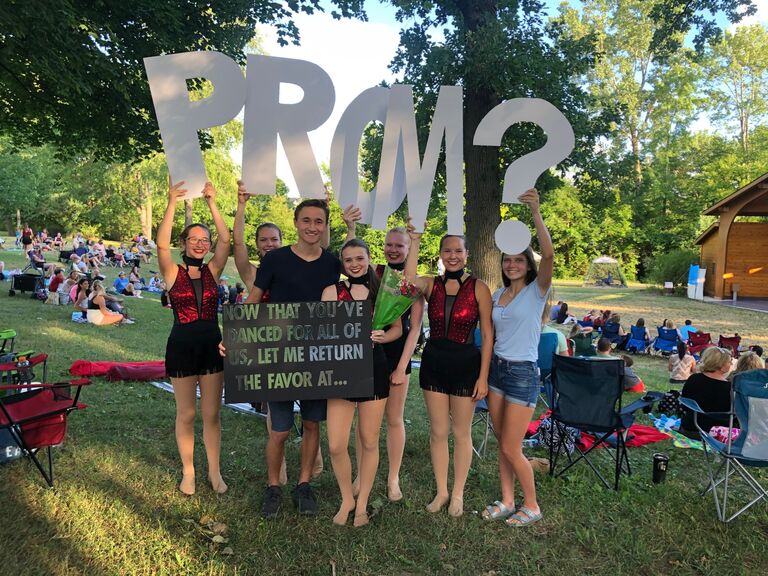Joey asked Allison to prom at her last dance recital.