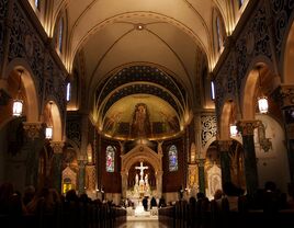 Classic Catholic wedding ceremony in St. Louis, Missouri.