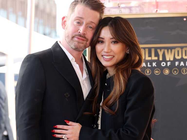 Brenda Song and Macaulay Culkin at the hollywood walk of fame ceremony 
