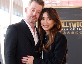 Brenda Song and Macaulay Culkin at the hollywood walk of fame ceremony 