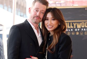 Brenda Song and Macaulay Culkin at the hollywood walk of fame ceremony 