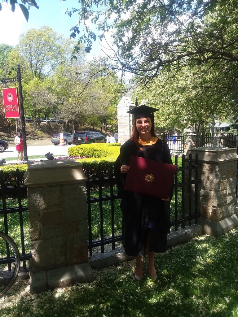 Carolyn graduates from Boston College