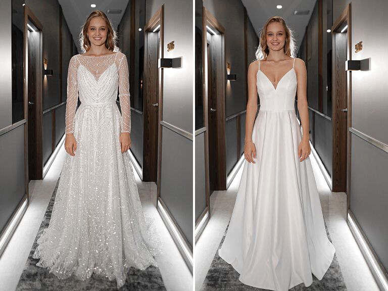 Convertible sparkly wedding dress by Olivia Bottega. 