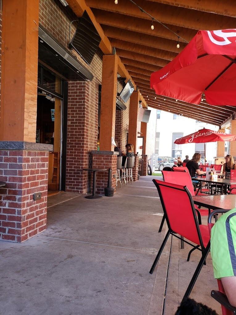 Attempted to go to Schmitty's Bar and Grill but due to an hour and a half wait on a Wednesday night, we had our first date on the patio at Blue Line Tavern in Fond du Lac, WI