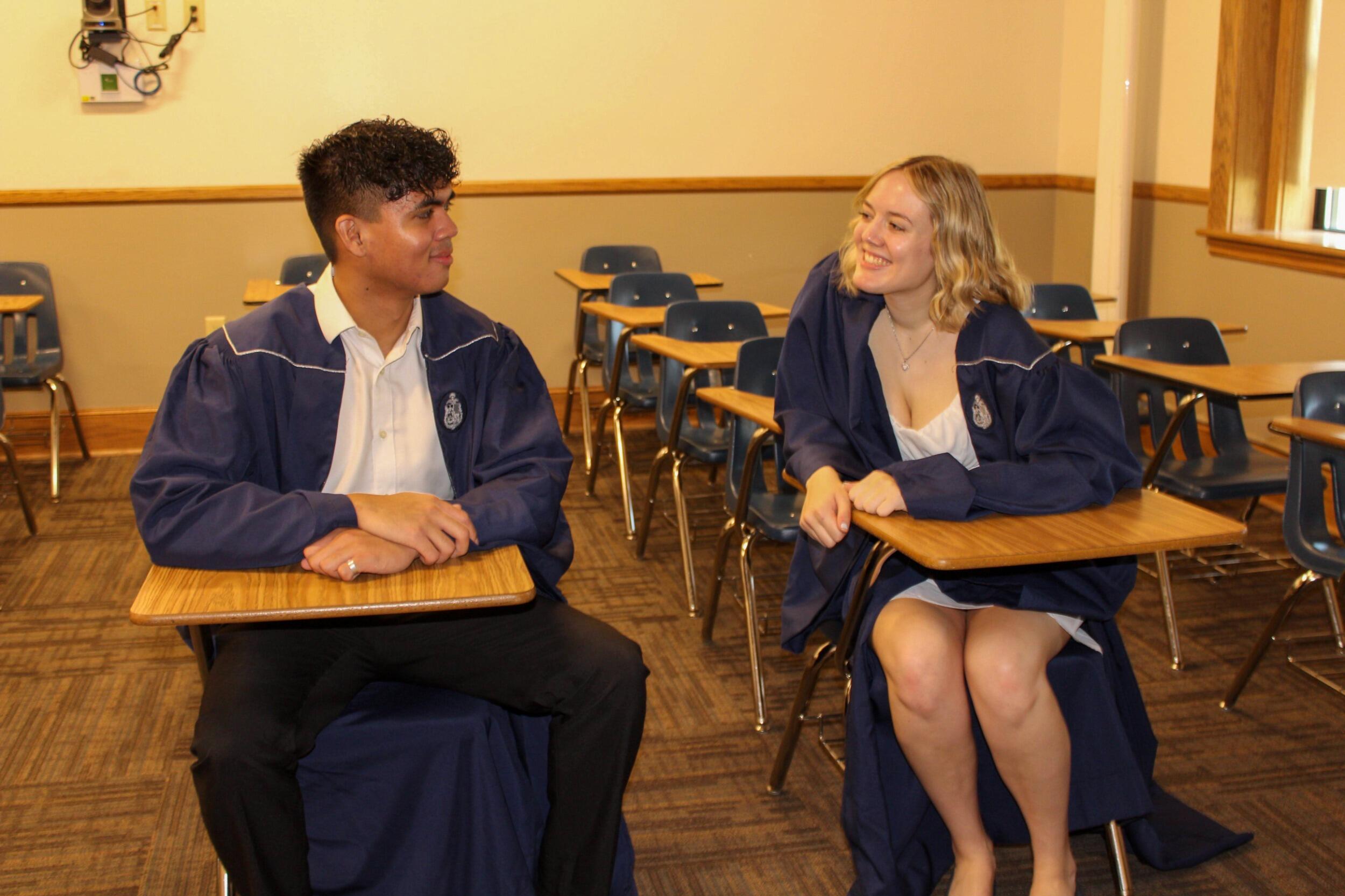 The classroom where we met (Criminology 101 with Dr. Sou Lee!) - these were our seats and we got to chatting early on :)