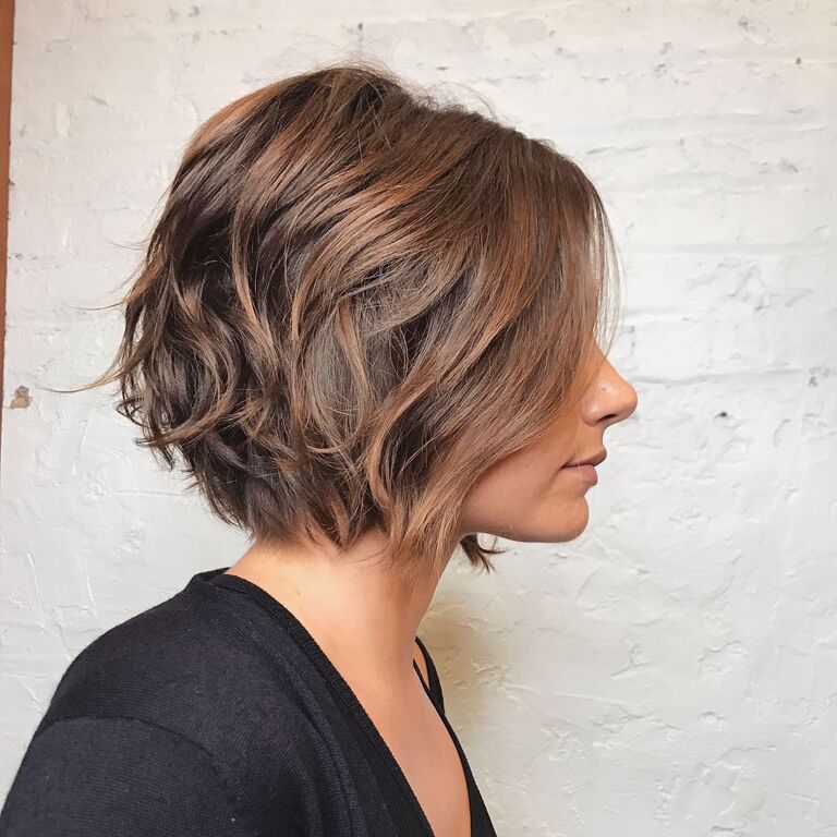 Textured wedding guest hairstyle for short hair