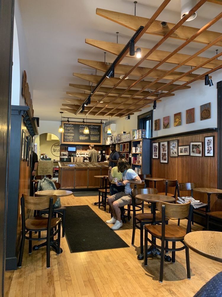 We started meeting and trading/chatting about books at Coffee Exchange (we sat at that table on the far right a lot!) 

some books we traded during this time:
Atonement - Ian McEwan
City of Thieves - David Benioff
Labyrinths - Jorge Luis Borges
The City and the City - China Mieville