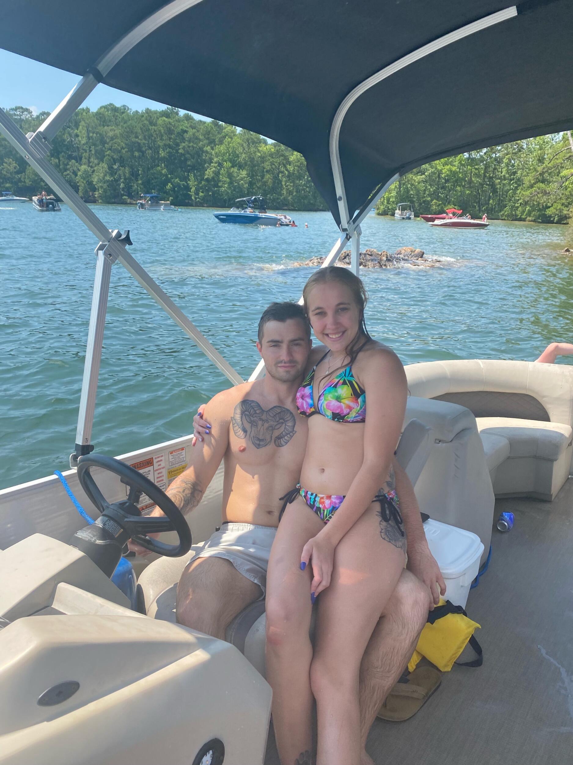 Alyssa and Derick love being outside and on the water.
