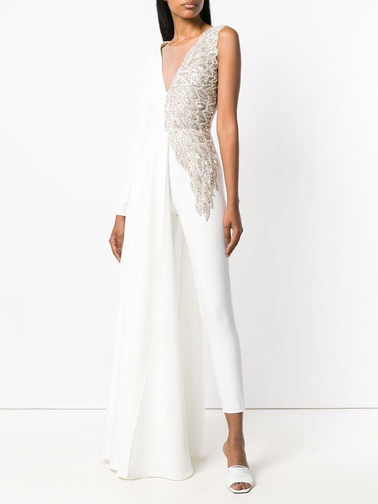 white pantsuits for wedding