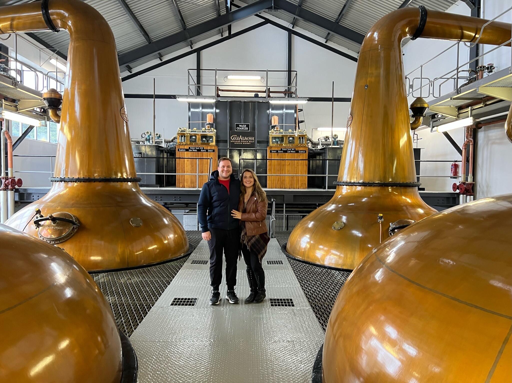 While in Scotland Nick and Marisa visited Speyside, the region where Nick's favorite Scotch (his drink of choice) is made.