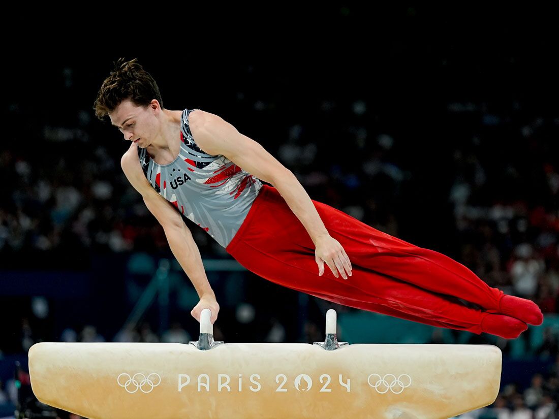 Stephen Nedoroscik at the 2024 Olympics mens gymnastics final