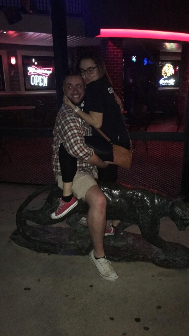 Us on the Panther outside of Marty's, and EIU staple picture!