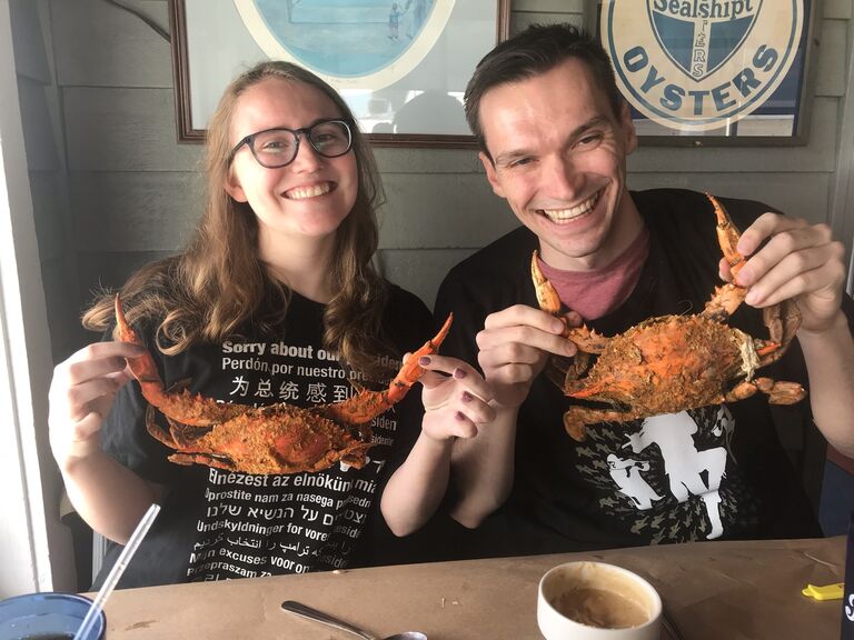 John visits Maryland for the first time and has some famous Maryland crabs