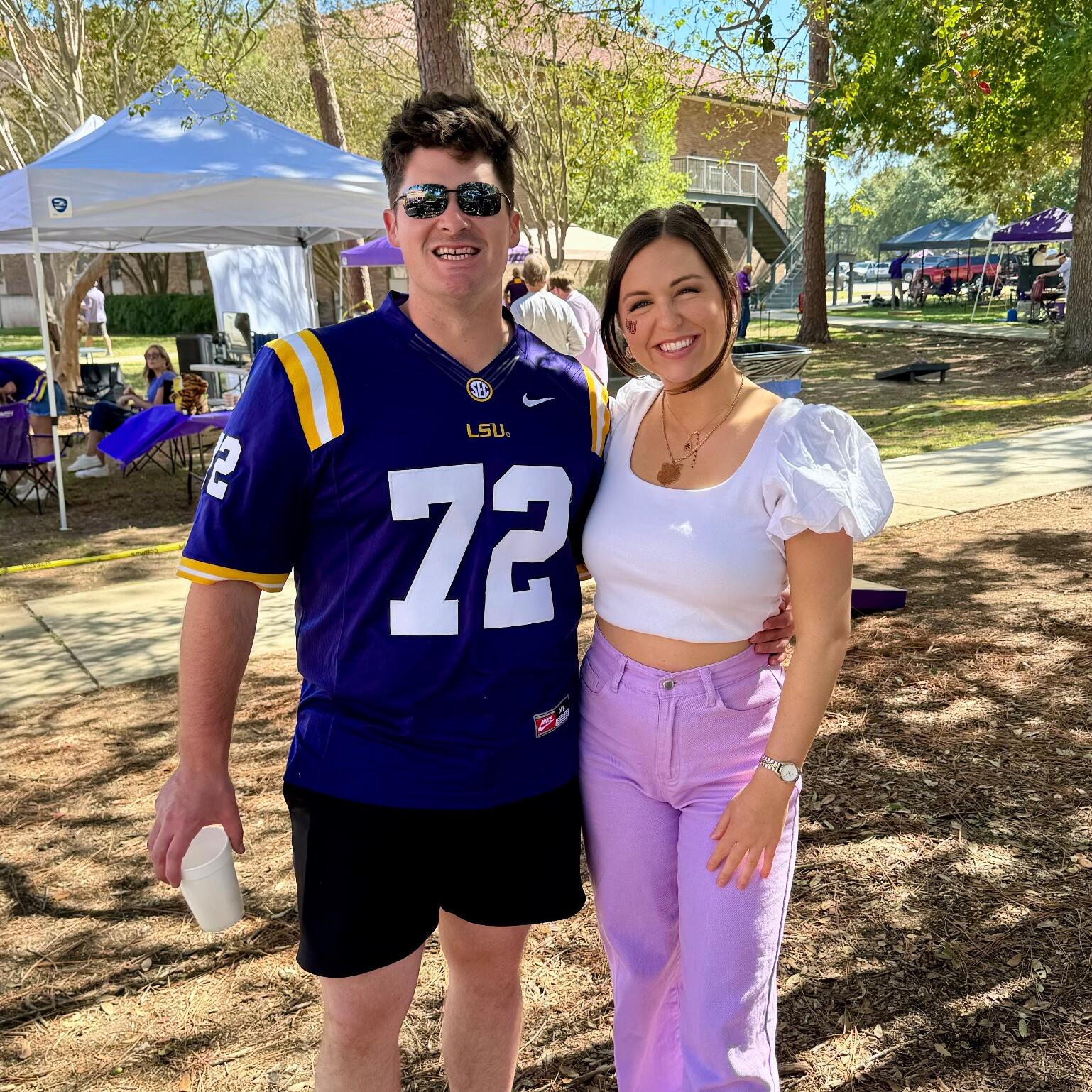 Lots of weddings in between, but we always made it back to support our alma mater in Baton Rouge!