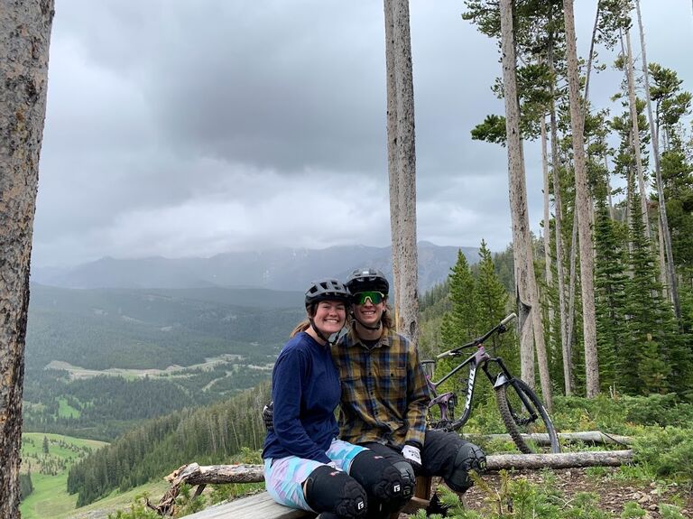 Mountain biking in Big Sky on the mountain to meadow trail
