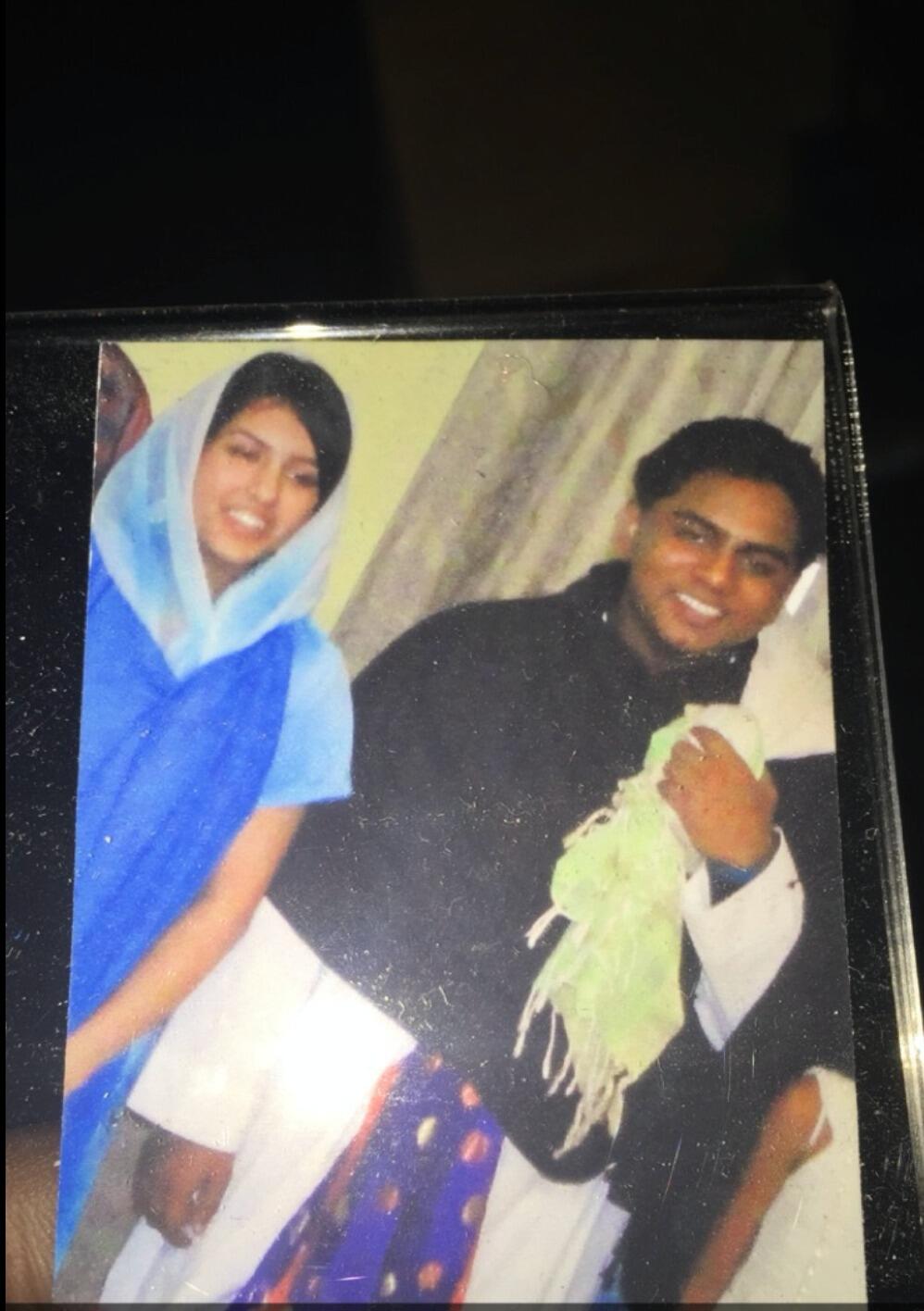 Us as Mary and Joseph in the our church Nativity scene. And Dad watching us like a hawk the whole time... LOL. 