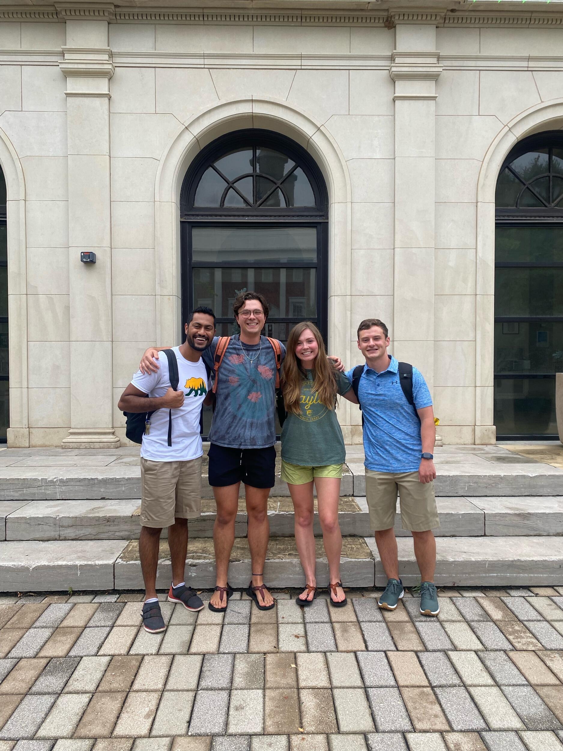 First day of grad school! Still just friends and classmates...