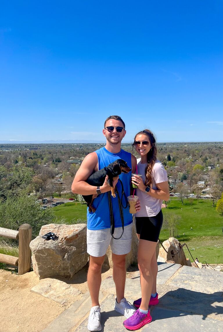 Jake and Cruz showing Madi Camel's Back Trail on one of her many trips to visit Boise during their long distance relationship.