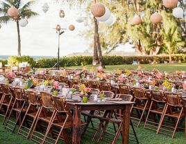 beach themed bridal shower outdoor event setup