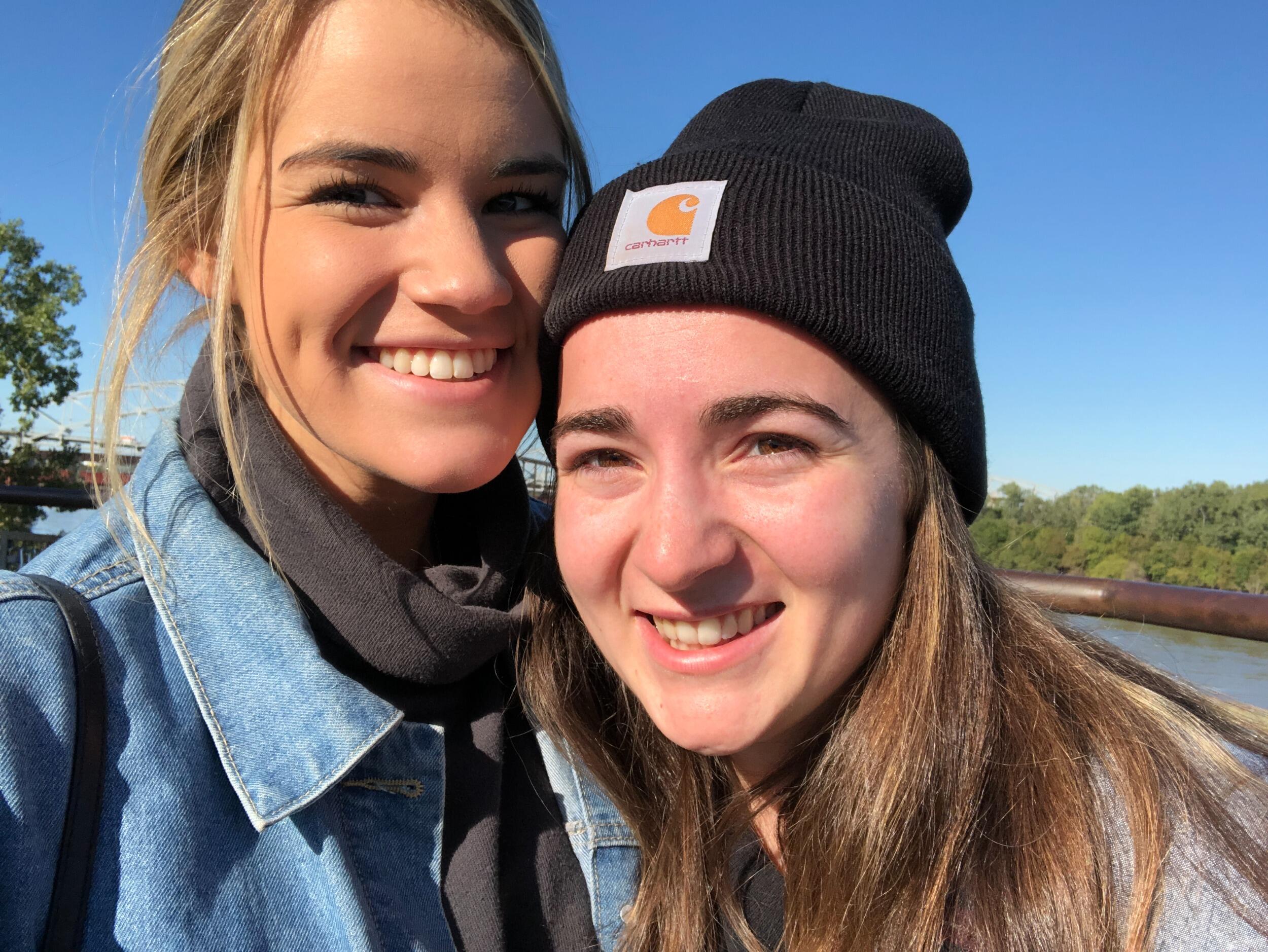 Julia and Emily first met in Spring 2019, during sophomore year of college. This picture is from Julia's first time visiting KC with Emily. 