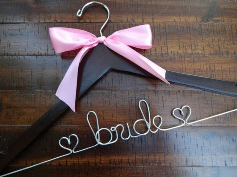 Personalized Bride Hanger, Wedding Hangers, Bridal Shower Gifts -  Foxblossom Co.